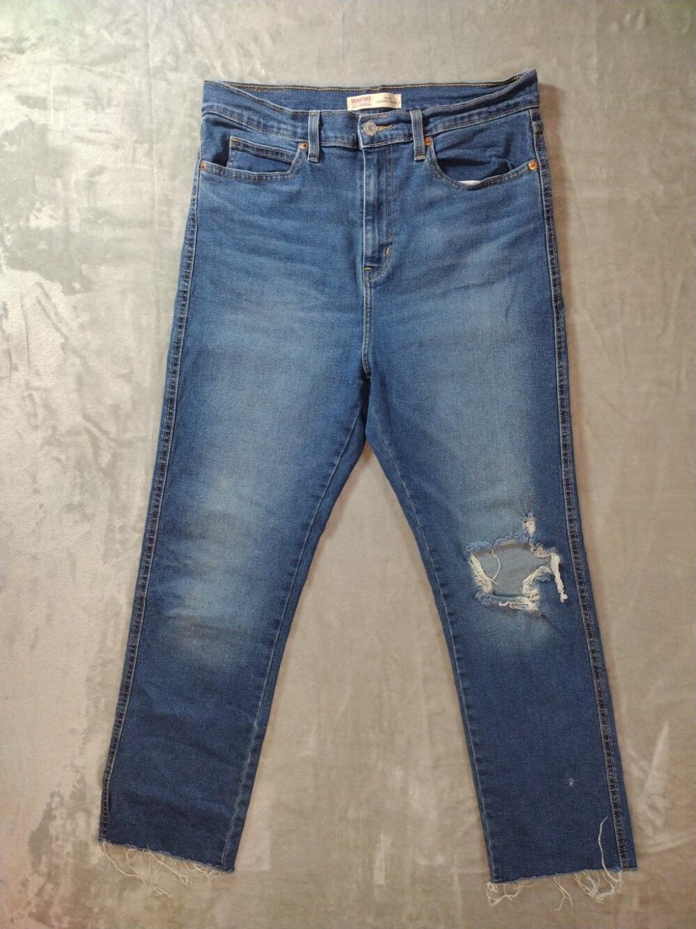 Levis Heritage Jeans Womens 10 (30×26) High Rise Straight Distressed